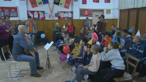 Group of orphans, orphanage, children without family Video stock 22154498