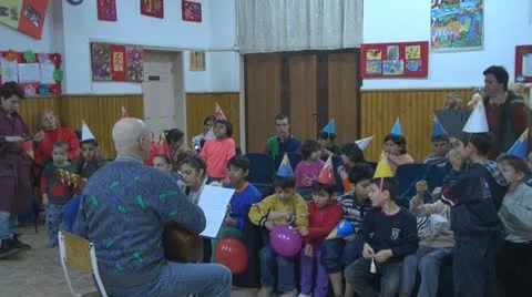 Group of orphans, orphanage, children without family Video stock 22154607