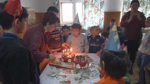Group of orphans, orphanage, children without family Video stock 22154741
