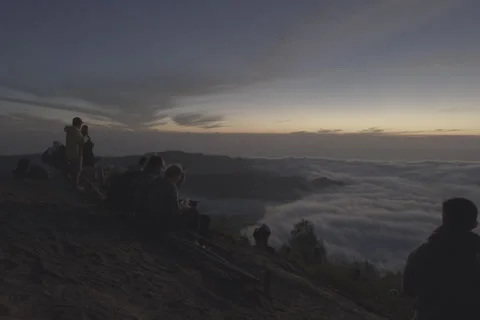 Group Overlooking Inversion Layer Stock-Footage 246410525