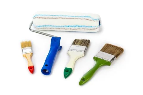 Group of paint brushes Stock Photos