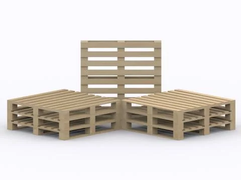 Group Pallets 스톡 사진