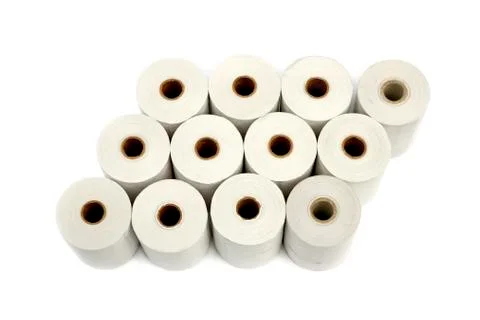 Group of paper rolls Stock Photos
