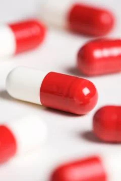 Group of paracetamol capsules Stock Photos