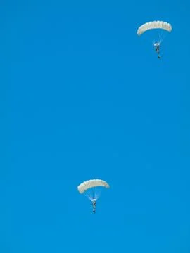Group of parachutists Foto stock