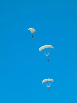 Group of parachutists Foto stock