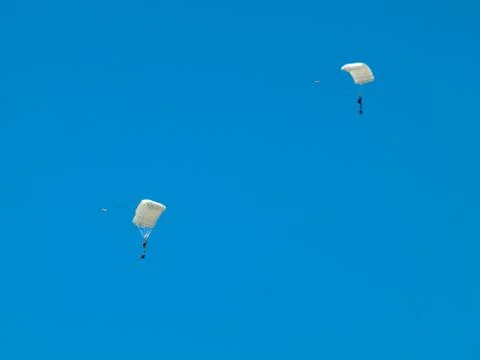Group of parachutists Foto stock