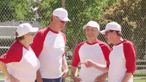 Group parents at a baseball game Stock Footage 80133675