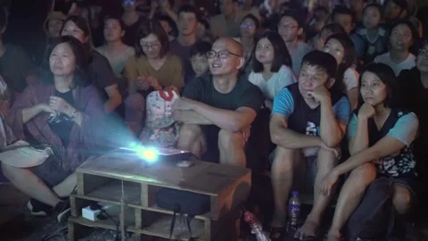 A Group of Participants Watching Presentation from a Projector Stock Footage 157634560