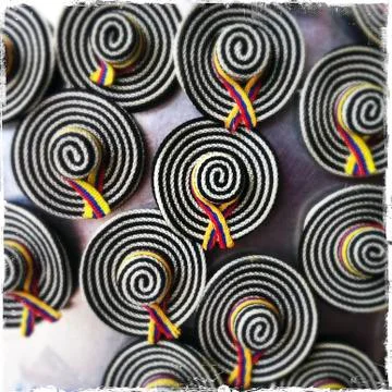 Group of patterned hats 写真素材