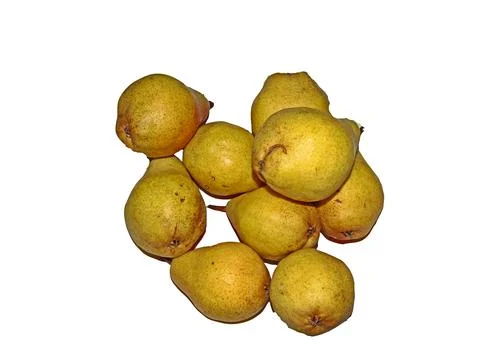 Group of pears isolated on white background Photos