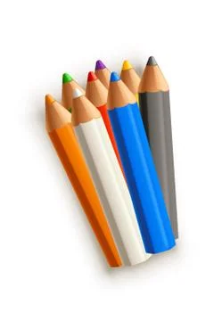 Group of pencils Stock Illustration