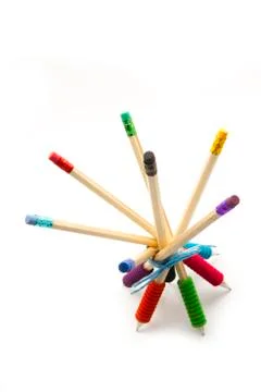 Group of pencils Stock Photos