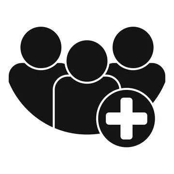 Group of people adding a new member to their business team Stockillustratie