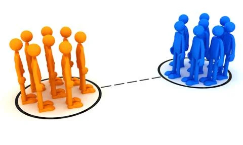Group of people are in a circle Stock Illustration