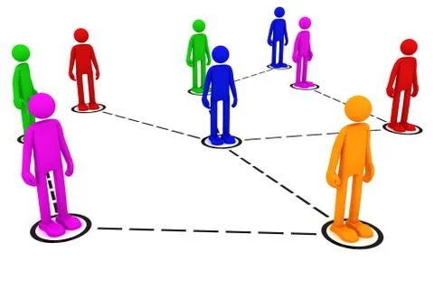 Group of people are in a circle Stock Illustration