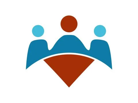 Group People Arrow Icon, Teamwork Direction Symbol, Business Leadership and.. Illustration