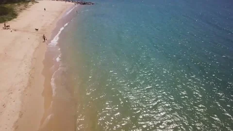 A group of people on a beach Video stock 156334493