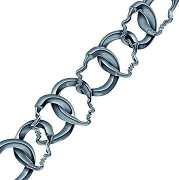 Group Of People Chain Stock Illustration