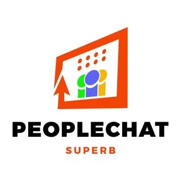Group People Chat Icon Logo Design Template Stock Illustration