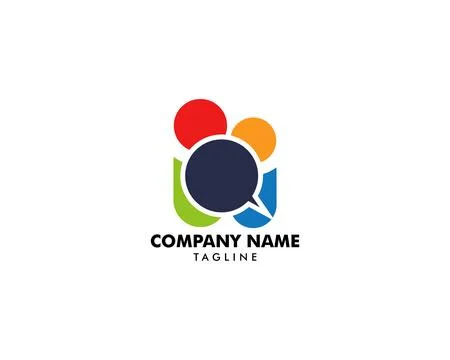 Group People Chat Logo Design Template Stock Illustration