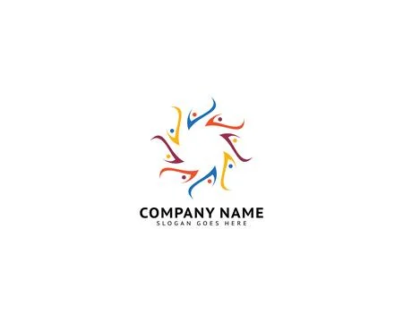 Group people check logo design vector template Stock Illustration