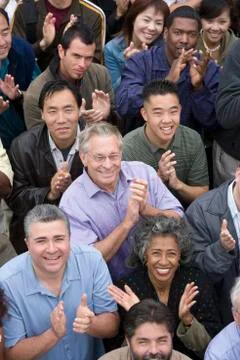 Group Of People Clapping Together Stock Photos