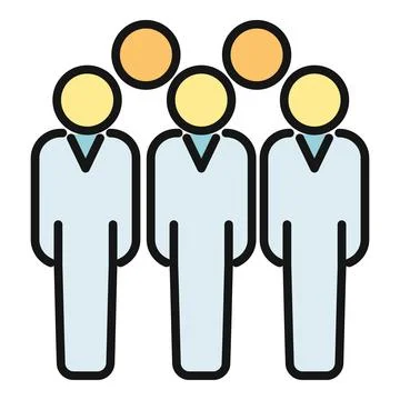 Group of people collaborating and working together icon Stock Illustration