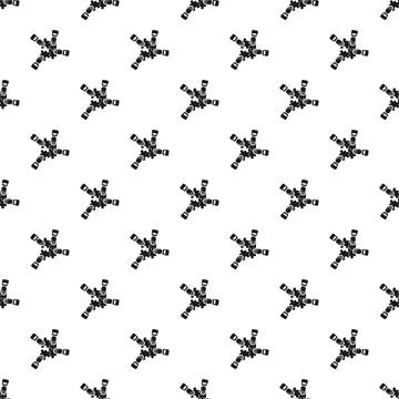 Group of people collaborating with connecting puzzle pieces seamless pattern Stock Illustration