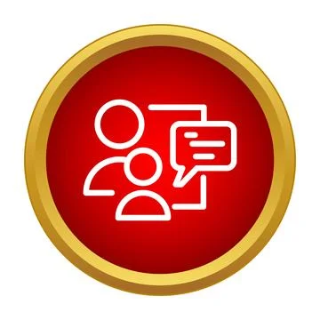 Group of people communicating with a speech bubble icon Stock Illustration