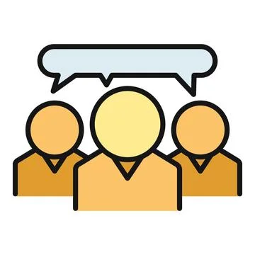 Group of people communicating with speech bubble icon Stock Illustration