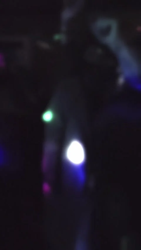 Group of people dancing inside at small nightclub Stock Footage 342170325
