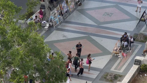 Group of people dancing salsa in a pedestrian street of Havana, Cuba Stock Footage 114633024