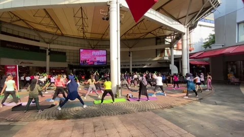 Group of people doing pound fit Stock Footage 295624462