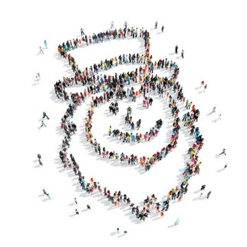 Group  people form  leprechaun Illustration