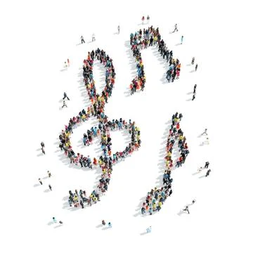 Group  people  form note Stock Illustration