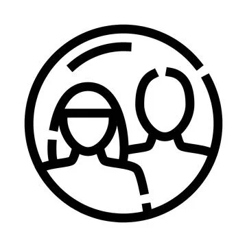 Group of people forming user connection icon Ilustração Stock