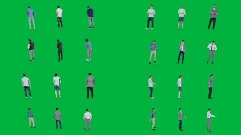 A group of people on green screen and animated chromakey background frame Vídeos de archivo 333002829