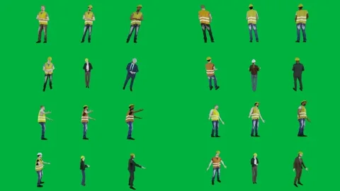 A group of people on green screen and animated chromakey background creative Vídeos de archivo 333002863