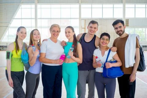 Group of people in a gym Stock Photos