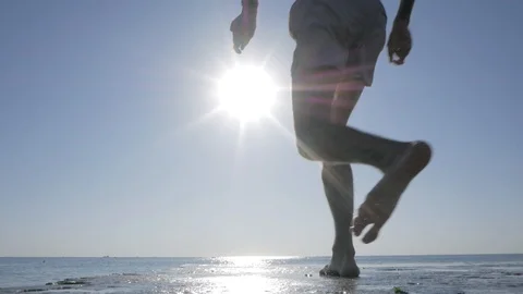 Group of people having fun on the summer beach Stock Footage 95217815