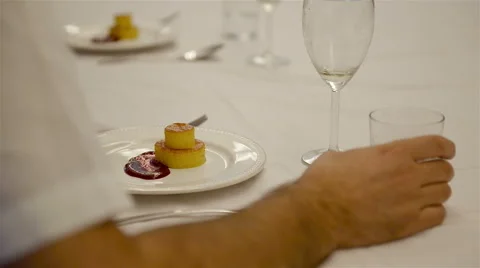 A group of people having a gourmet dinner: appetizer. 스톡 동영상 62593606