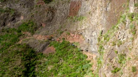 Group of people hiking on the path trail in the mountains Stock Footage 171012929