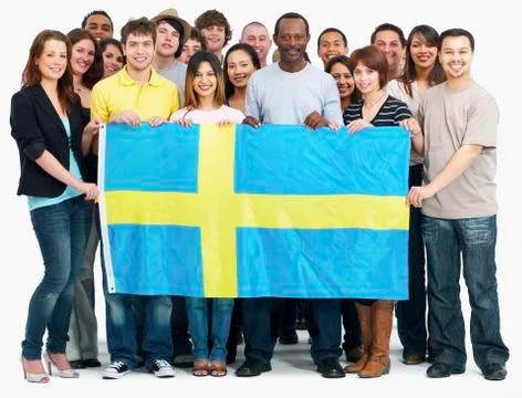 Group of people holding flag 写真素材