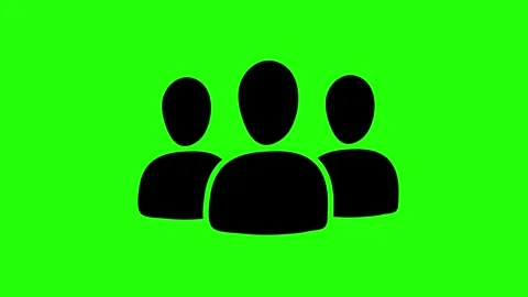 Group of People Icon Animation on Green Background Stock Footage 330245607