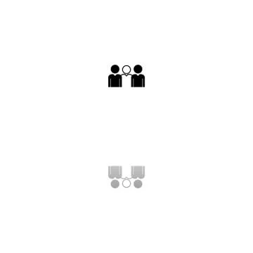 Group people icon flat Stock Illustration