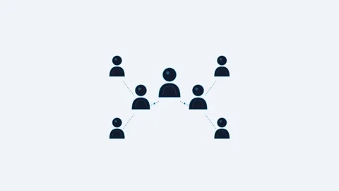 Group of people icon hierarchy forming organizational chart. 4K Stock-Footage 343265357
