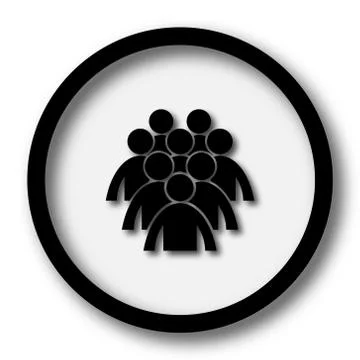 Group of people icon. Internet button on white background.. Stock Illustration