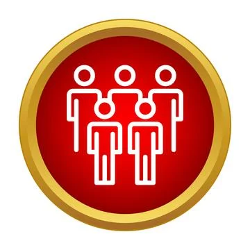 Group of people icon representing community cooperation Stock Illustration