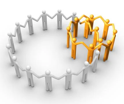 Group of people Stock Illustration